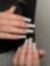 Full Star and Gothic White Nail Art